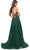 La Femme 32147 - Lace Applique Prom Dress with Slit Evening Dresses