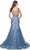 La Femme 32192 - Floral Applique Open Back Prom Gown Prom Dresses