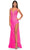 La Femme 32205 - Embroidered Plunging Neckline Prom Gown Prom Dresses