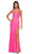 La Femme 32205 - Embroidered Plunging Neckline Prom Gown Prom Dresses