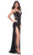 La Femme 32220 - Deep V-Neck Side Slit Prom Gown Formal Gowns