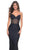 La Femme 32258 - V-Neck Illusion Bustier Prom Gown Evening Dresses