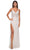 La Femme 32285 - Fishnet Corset Prom Dress Evening Dresses 00 / White