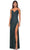 La Femme 32287 - Draped Jersey Prom Dress Evening Dresses 00 / Dark Emerald