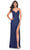 La Femme 32287 - Draped Jersey Prom Dress Evening Dresses 00 / Navy