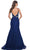 La Femme 32315 - V-Neck Lace Mermaid Prom Gown Prom Dresses