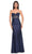 La Femme 32316 - Rhinestone Ornate Strapless Prom Gown Evening Dresses 00 / Navy