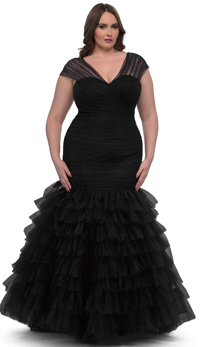 La Femme 32389 - Tiered Ruffle Mermaid Evening Gown Special Occasion Dress