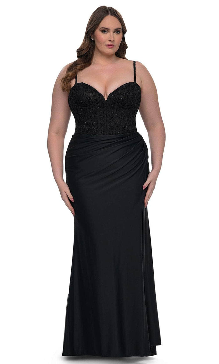 La Femme 32449 - Illusion Lace Corset Gown Special Occasion Dress