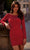 La Femme 32564 - Illusion Bateau Fishnet Cocktail Dress Cocktail Dresses 00 / Red