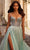 La Femme 32725 - Deep V-Neck Rhinestone-Embellished Prom Gown Special Occasion Dress