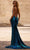 La Femme 32932 - V-Neckline Brushed Metallic Jersey Prom Gown Special Occasion Dress