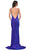 La Femme 32932 - V-Neckline Brushed Metallic Jersey Prom Gown Special Occasion Dress