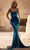 La Femme 32932 - V-Neckline Brushed Metallic Jersey Prom Gown Special Occasion Dress