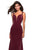 La Femme - Deep Sweetheart Strappy Back Trumpet Gown 27474SC Prom Dresses 0 / Wine