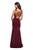 La Femme - Deep Sweetheart Strappy Back Trumpet Gown 27474SC Prom Dresses 0 / Wine