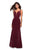 La Femme - Deep Sweetheart Strappy Back Trumpet Gown 27474SC Prom Dresses 0 / Wine