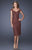 La Femme - Fitted Lace V-Neck Cocktail Dress 20443 Cocktail Dresses 8 / Chocolate