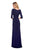 La Femme - Plunging V-Neck Ruched Evening Gown 26955SC Evening Dresses