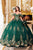 Ladivine 15701 - Ruffled Off Shoulder Ballgown Ball Gowns XS / Emerald