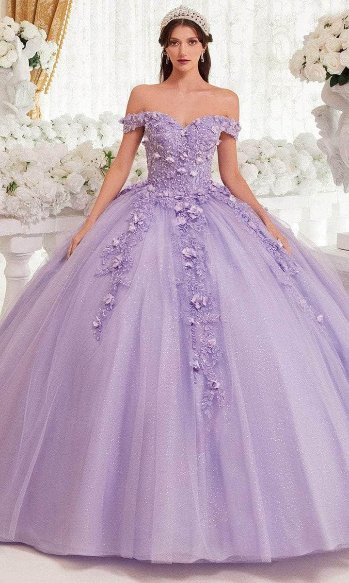 Ladivine 15717 - Floral Accented Ballgown – Couture Candy