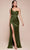 Ladivine 7448 - One Shoulder Satin Long Gown Bridesmaid Dresses 4 / Olive