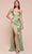 Ladivine 7448 - One Shoulder Satin Long Gown Bridesmaid Dresses 4 / Sage