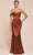 Ladivine 7448 - One Shoulder Satin Long Gown Bridesmaid Dresses 4 / Sienna