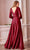 Ladivine 7475 - Split Sleeve Satin Evening Gown Prom Dresses 16 / Nude