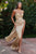 Ladivine 7483 - Cowl Sweetheart Prom Dress CCSALE 8 / Champagne