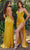 Ladivine 7483 - Satin Long Dress Prom Dresses 2 / Light Yellow