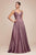 Ladivine 7485 - Soft Satin A-Line Gown Evening Dresses 4 / English Violet