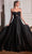 Ladivine 7496 - Strapless Ruched Bodice Prom Gown Prom Dresses 10 / Black