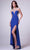 Ladivine 8748 - Beaded Lattice Sleeveless Prom Gown Special Occasion Dress 6 / Royal