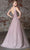 Ladivine 9174 - Glitter Ombre A-Line Evening Gown Evening Dresses L / Navy