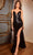 Ladivine B1141 - Plunging V-Neck Shimmer Prom Gown Prom Dresses 10 / Royal