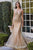 Ladivine B718 - Rhinestone Plunging V-Neck Prom Gown Prom Dresses 8 / Silver