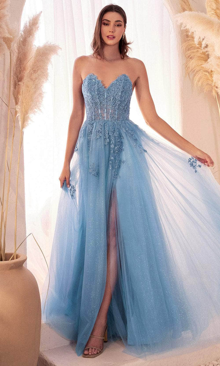 Ladivine C148 - Sweetheart Lace Up Prom Dress Prom Dresses 2 / Blue