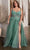 Ladivine C150C - Embroidered A-line Prom Gown Prom Dresses 16 / Dusty Teal