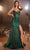 Ladivine C155 - Scoop Basque Evening Dress Evening Dresses 2 / Emerald