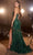 Ladivine C155 - Sleeveless See-Through Evening Dress Evening Dresses 10 / Emerald