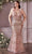 Ladivine CB087C - Glitter Trumpet Plus Evening Dress Prom Dresses 18 / Rose Gold