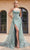 Ladivine CB129 - Sweetheart Prom Gown with Overskirt Prom Dresses 6 / Sage