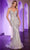 Ladivine CC0688 - Strapless Beaded Long Gown Prom Dresses