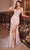 Ladivine CC2167 - Sheer Corset Beaded Evening Gown Evening Dresses 2 / Silver-Nude