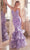 Ladivine CC2288 - Floral Appliqued Mermaid Prom Gown Prom Dresses 10 / Red