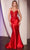 Ladivine CC2401 - Lace Up Back Gown Prom Dresses 0 / Red