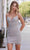 Ladivine CC389 - Embellished Plunging V-Neck Cocktail Dress Cocktail Dresses