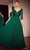 Ladivine CC446 - Beaded Plunging V-Neck Evening Dress Mother of the Bride Dresses 0 / Emerald