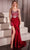 Ladivine CC8868 - Beaded Satin Gown Prom Dresses 0 / Red